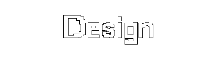 8-bit Outlined  Free Fonts Download
