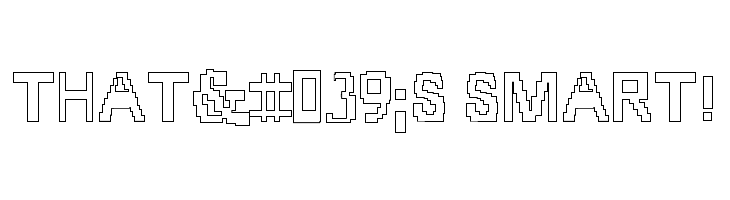 8-bit Outlined  Free Fonts Download