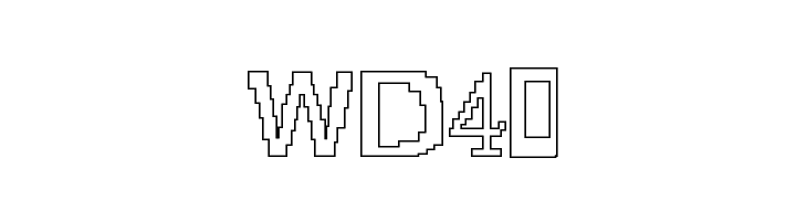 8-bit Outlined  Free Fonts Download