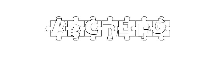 Puzzle Pieces Outlined  Free Fonts Download