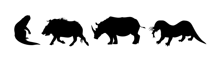 Afrika Wildlife B Mammals2  Free Fonts Download