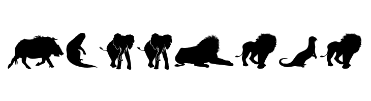 Afrika Wildlife B Mammals2  Free Fonts Download