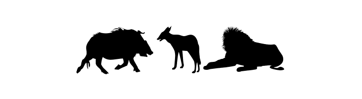Afrika Wildlife B Mammals2  Free Fonts Download