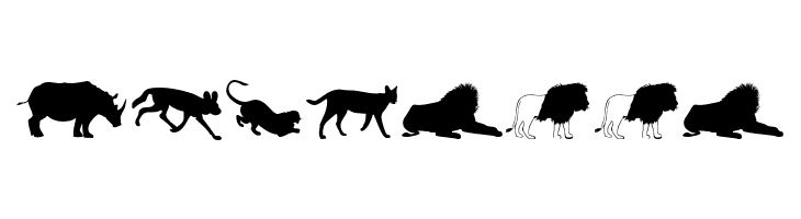 Afrika Wildlife B Mammals2  Free Fonts Download