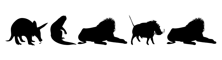 Afrika Wildlife B Mammals2  Free Fonts Download