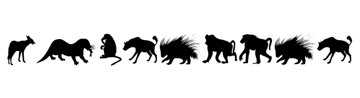 Afrika Wildlife B Mammals2  Free Fonts Download