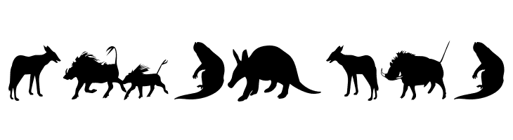 Afrika Wildlife B Mammals2  Free Fonts Download