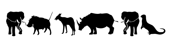 Afrika Wildlife B Mammals2  Free Fonts Download