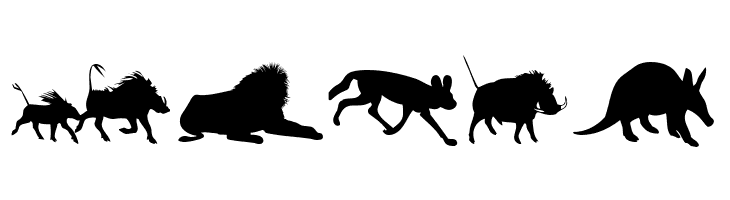 Afrika Wildlife B Mammals2  Free Fonts Download