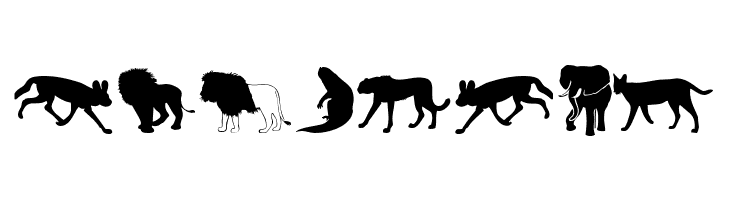 Afrika Wildlife B Mammals2  Free Fonts Download
