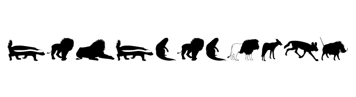 Afrika Wildlife B Mammals2  Free Fonts Download