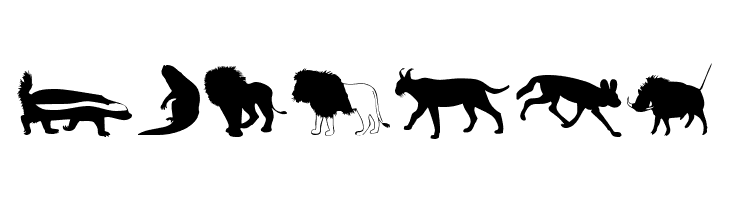 Afrika Wildlife B Mammals2  Free Fonts Download