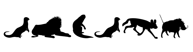 Afrika Wildlife B Mammals2  Free Fonts Download