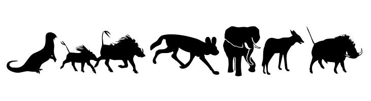 Afrika Wildlife B Mammals2  Free Fonts Download