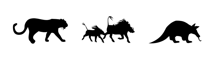 Afrika Wildlife B Mammals2  Free Fonts Download