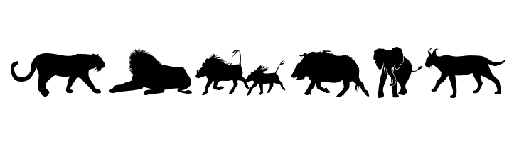 Afrika Wildlife B Mammals2  Free Fonts Download