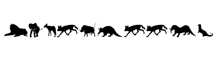 Afrika Wildlife B Mammals2  Free Fonts Download