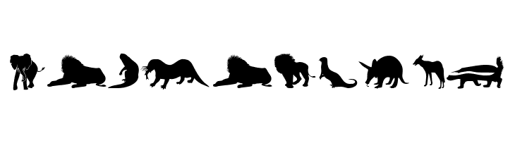 Afrika Wildlife B Mammals2  Free Fonts Download