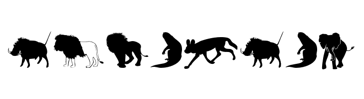 Afrika Wildlife B Mammals2  Free Fonts Download