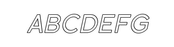 Florencesans SC Outline Italic  Free Fonts Download