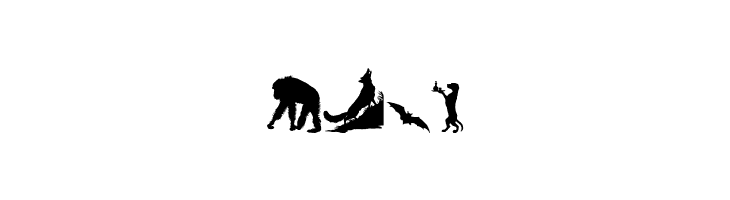 Animal Silhouettes Four Regular  Free Fonts Download