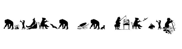Animal Silhouettes Four Regular  Free Fonts Download