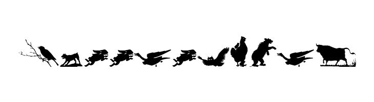 Animal Silhouettes Four Regular  Free Fonts Download