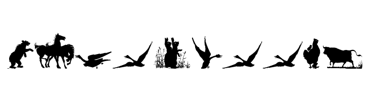 Animal Silhouettes Four Regular  Free Fonts Download