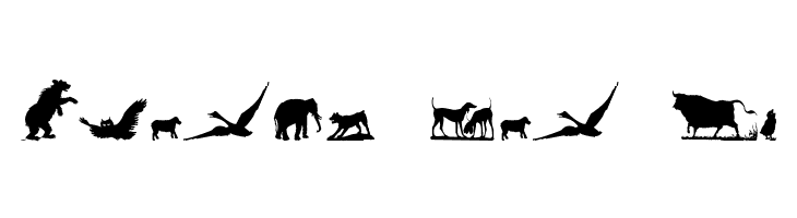 Animal Silhouettes Four Regular  Free Fonts Download