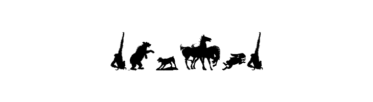 Animal Silhouettes Four Regular  Free Fonts Download