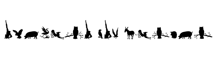 AnimalSilhouettesThree  Free Fonts Download