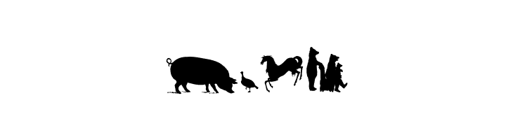 AnimalSilhouettesThree  Free Fonts Download