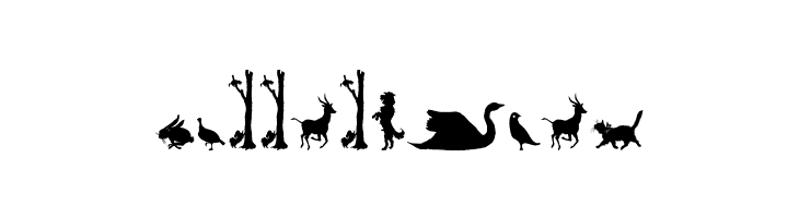 AnimalSilhouettesThree  Free Fonts Download
