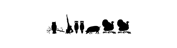 AnimalSilhouettesThree  Free Fonts Download