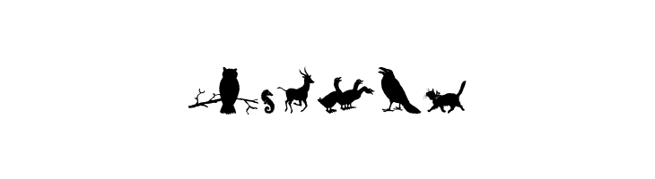 AnimalSilhouettesThree  Free Fonts Download