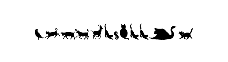 AnimalSilhouettesThree  Free Fonts Download