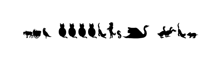 AnimalSilhouettesThree  Free Fonts Download