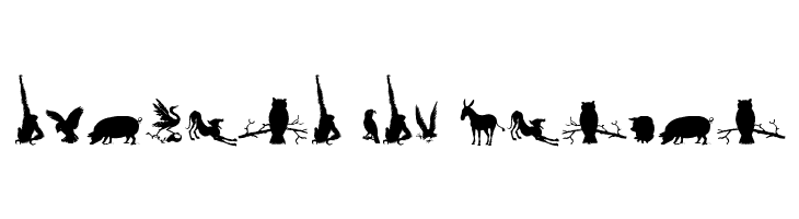 Animal Silhouettes Three  Free Fonts Download