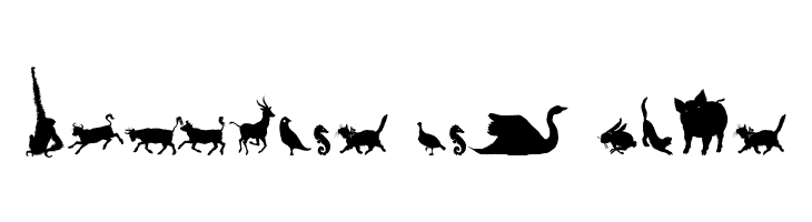 Animal Silhouettes Three  Free Fonts Download