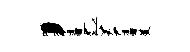 Animal Silhouettes Three  Free Fonts Download