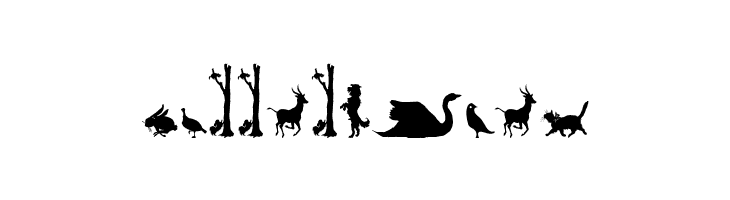 Animal Silhouettes Three  Free Fonts Download