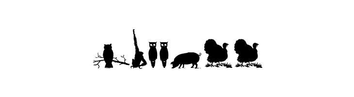 Animal Silhouettes Three  Free Fonts Download