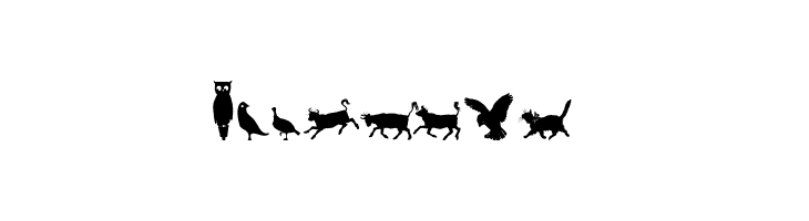 Animal Silhouettes Three  Free Fonts Download
