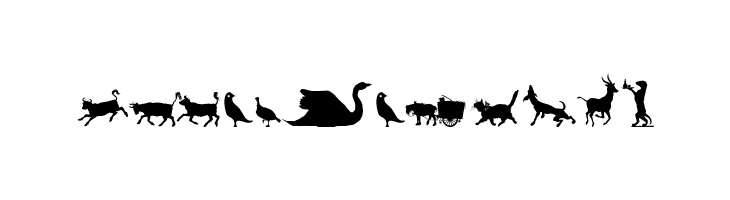 Animal Silhouettes Three  Free Fonts Download