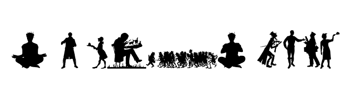 Human Silhouettes Free Ten  Free Fonts Download