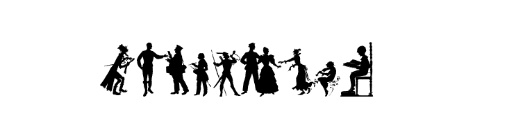 Human Silhouettes Free Ten  Free Fonts Download