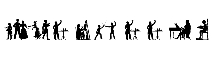 Human Silhouettes Free Ten  Free Fonts Download