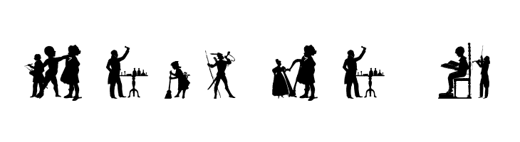 Human Silhouettes Free Ten  Free Fonts Download