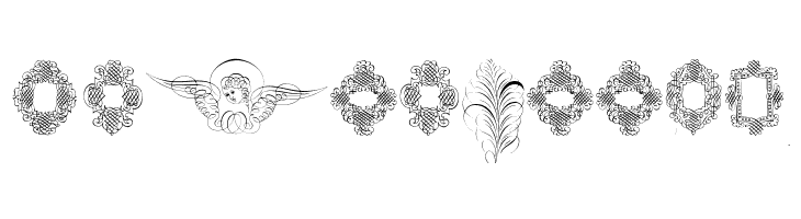 Rough Calligraphic Frames  Free Fonts Download