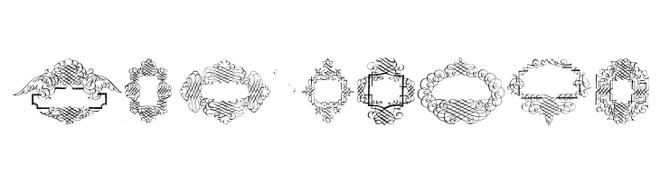 RoughCalligraphicFrames  Free Fonts Download